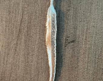 Sterling Silver Willow Leaf Pendant - Handmade From A Real Leaf