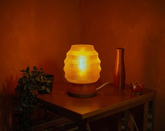 Minimalist Desk Lamp - Modern 3D Printed Table Light - Brown Office Decor - LED Bedside Lamp - Simple Bedside Lamp - DIY Design Kit