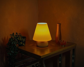 Retro Table Light - Beige Aesthetic Decor - Mushroom Lamp - Mid Century Modern Bedside Lamp - DIY Kit Lamp Set 3D Print