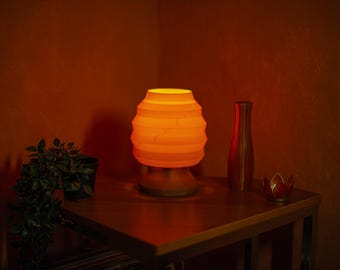 Minimalist Desk Lamp - Modern 3D Printed Table Light - Gold Office Decor - LED Bedside Lamp - Simple Nightstand Lamp - DIY Design Kit