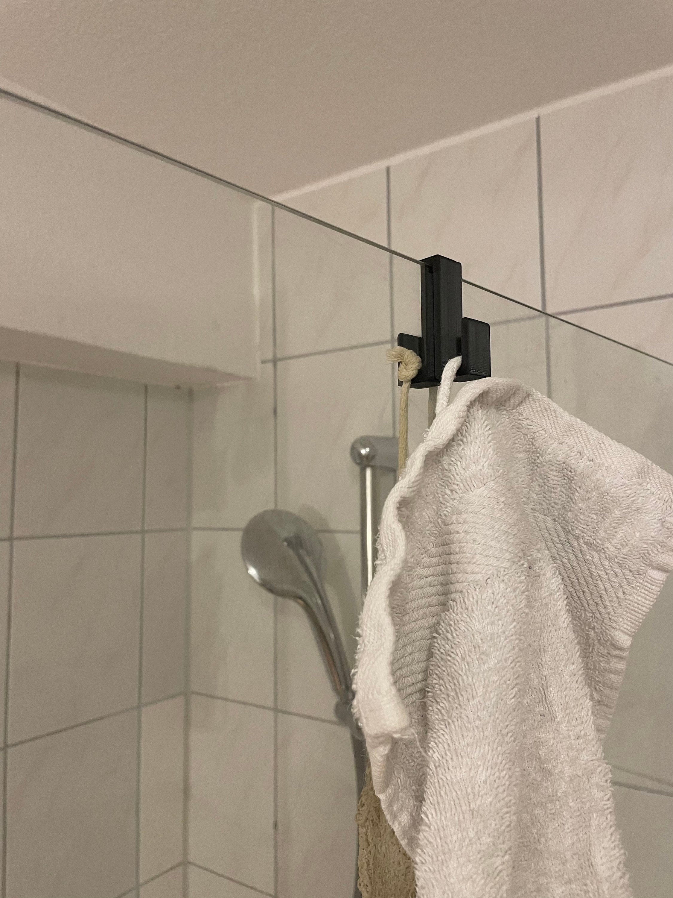 3x Shower Hooks Glass Pane Shower Towel Rack Etsy