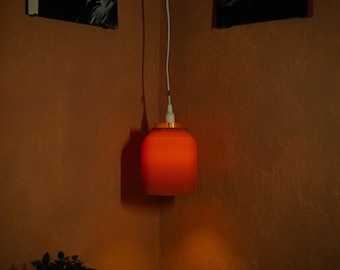 Red, Elegant Bell Lampshade • 3D Printed Modular Light Shell • Boho & Scandi Decor • Sustainable Home Upgrade E14/E27 • Designer Lighting