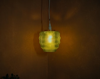 Green, Modular Wavy Lampshade 3D Printed • Organic Design Upgrade for E14/E27 • Modern Scandi Style