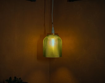 Green, Elegant Bell Lampshade • 3D Printed Modular Light Shell • Boho & Scandi Decor • Sustainable Home Upgrade E14/E27 • Designer Lighting