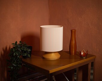 Modern Table Lamp, Aesthetic Bedside Lamp in Beige, AMBER Modular Lamp Kit, Design Table Lamp, Neutral Scandi Decor Gift