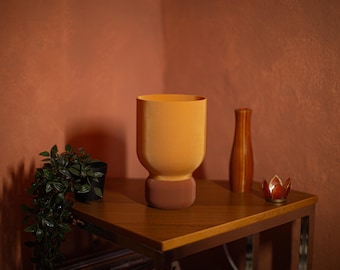 Cozy Boho Table Lamp - Gold Ambient Lighting - Living Room Accent Light - Retro Nightstand Lamp - Mood Light - DIY Lamp Kit