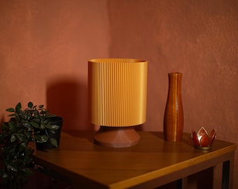 Modern Table Lamp - Aesthetic Bedside Lamp in Gold - 3D Printed Modular Lamp Kit - Design Table Lamp - Luxury Home Decor Accent