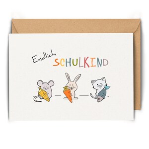 Lustige Karte zur Einschulung, Schulkind, Schulbeginn, Schulanfang
