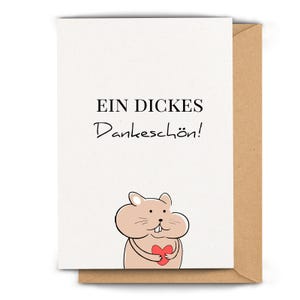 Dankeskarte, Karte Dankeschön