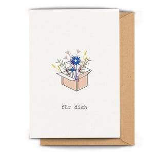 Klappkarte mit Wildblumen für Geburtstage, Hochzeit, Muttertag, Geschenk