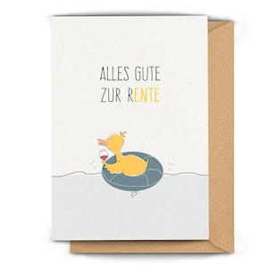 lustige Karte für Ruhestand, Glückwünsche zur Rente