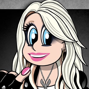 DORO PESCH, Warlock, Queen of Metal, German singer, Heavy Metal, Doro cartoon, Digital art, Instant download, Printable gift, Doro fans