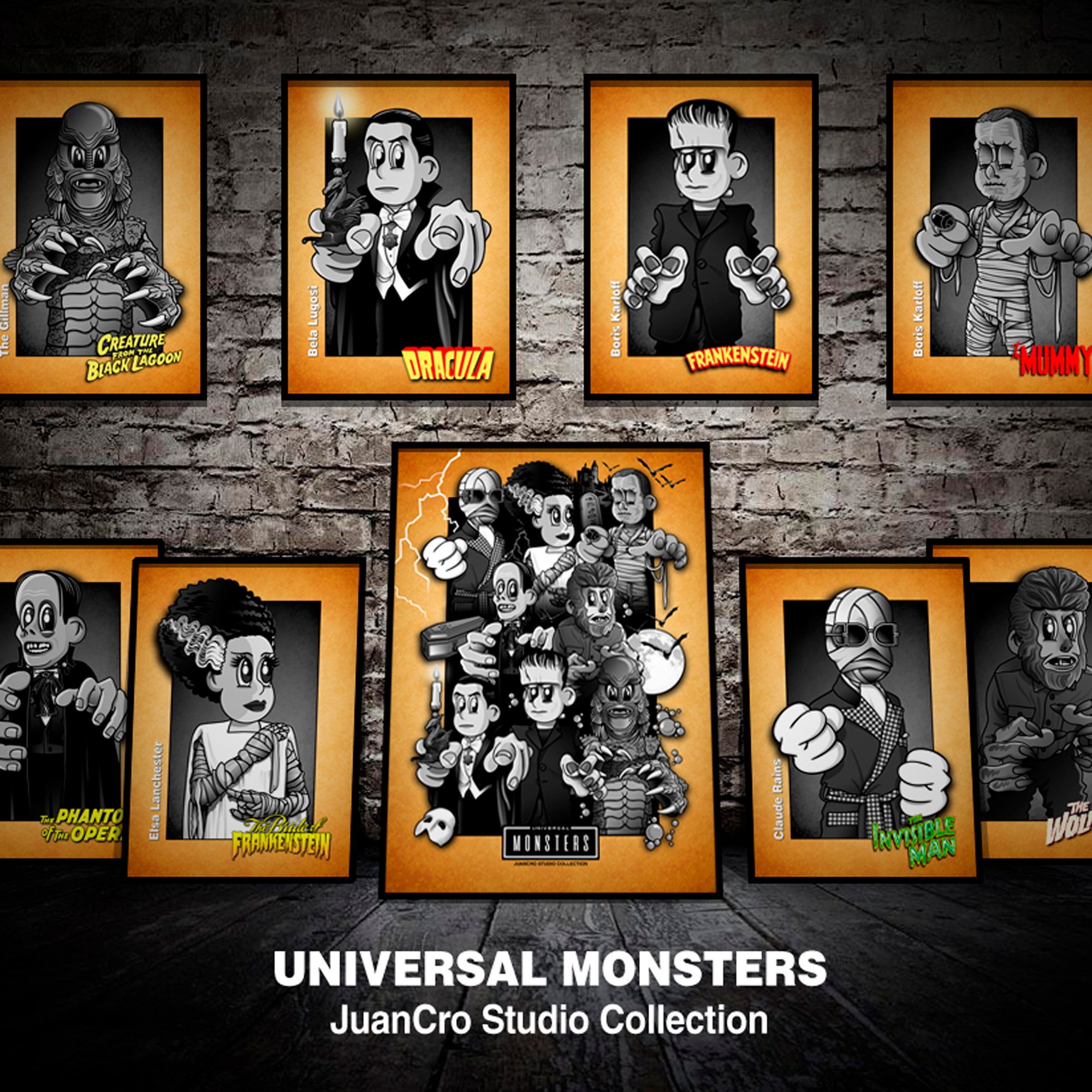 UNIVERSAL MONSTERS, Halloween Gift, Dracula, Frankenstein, Bride