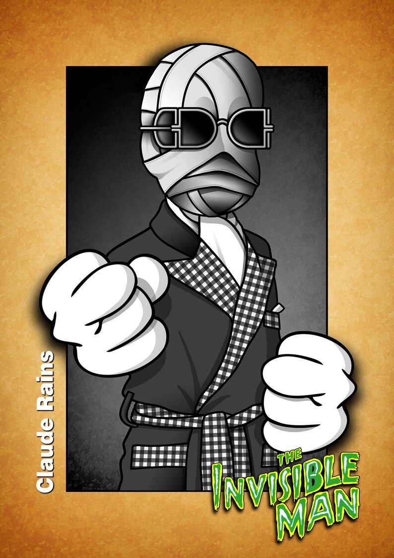 THE INVISIBLE MAN, Halloween Gift, Claude Rains, Universal Monsters ...