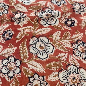 Kalamkari Indian Hand printed cotton fabric, stone blue, Quilting ,sewing projects dress making fabric ,junk Journals, Baby clothing, kimono