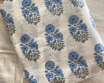 Beautiful Hand Block Printed Fabric, Cotton Fabric, Indian Fabric, fabric by yard,  womens clothing, pillow cover, upholstery ,Dress fabric,