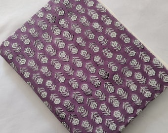Beautiful Flower print Hand Block Printed Fabric, Cotton Fabric, Indian Fabric, fabric by yard, Block Printed Cotton womens clothing, Fabric