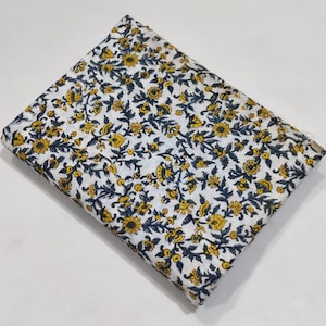Beautiful Hand Block Printed Fabric, Cotton Fabric, Indian Fabric, fabric by yard,  womens clothing, pillow cover, upholstery ,Dress fabric,