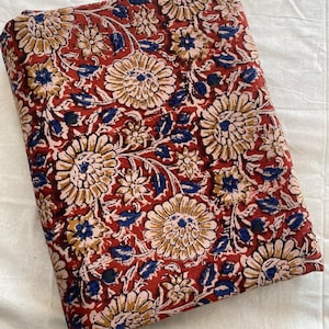 Beautiful Hand Block Printed Fabric, Cotton Fabric, Indian Fabric, fabric by yard,  womens clothing, pillow cover, upholstery ,Dress fabric,