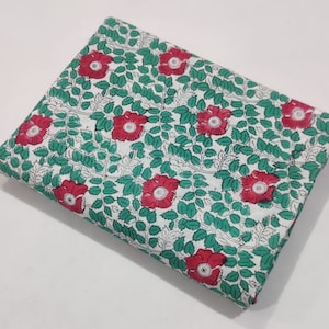 Beautiful Flower print Hand Block Printed Fabric, Cotton Fabric, Indian Fabric, fabric by yard, Block Printed Cotton womens clothing, Fabric