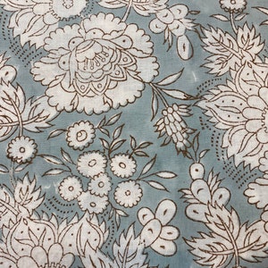 Block Print Fabric 100% Cotton Fabric Plant Dyed, Sustainable & Ethically Sourced Fabric of India by the yard Continuous Cut !