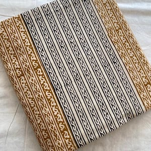 Indian Hand Block Floral Printed 100% Pure Cotton Cloth, Fabric by the yard, Curtains, Dress, Pillows, Cushions, upholstery  fabric,