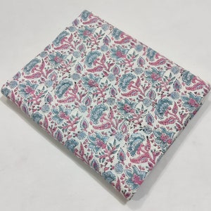 Beautiful Hand Block Printed Fabric, Cotton Fabric, Indian Fabric, fabric by yard, Block Printed Cotton womens clothing