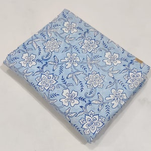Beautiful Flower print Hand Block Printed Fabric, Cotton Fabric, Indian Fabric, fabric by yard, Block Printed Cotton womens clothing, Fabric