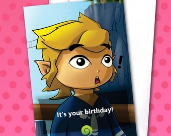 The Legend of Zelda - Wind Waker - Link, It&#39;s Your Birthday! Birthday Card