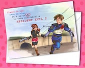 Resident Evil Valentine's Card: Leon & Claire Anniversary Card - Etsy