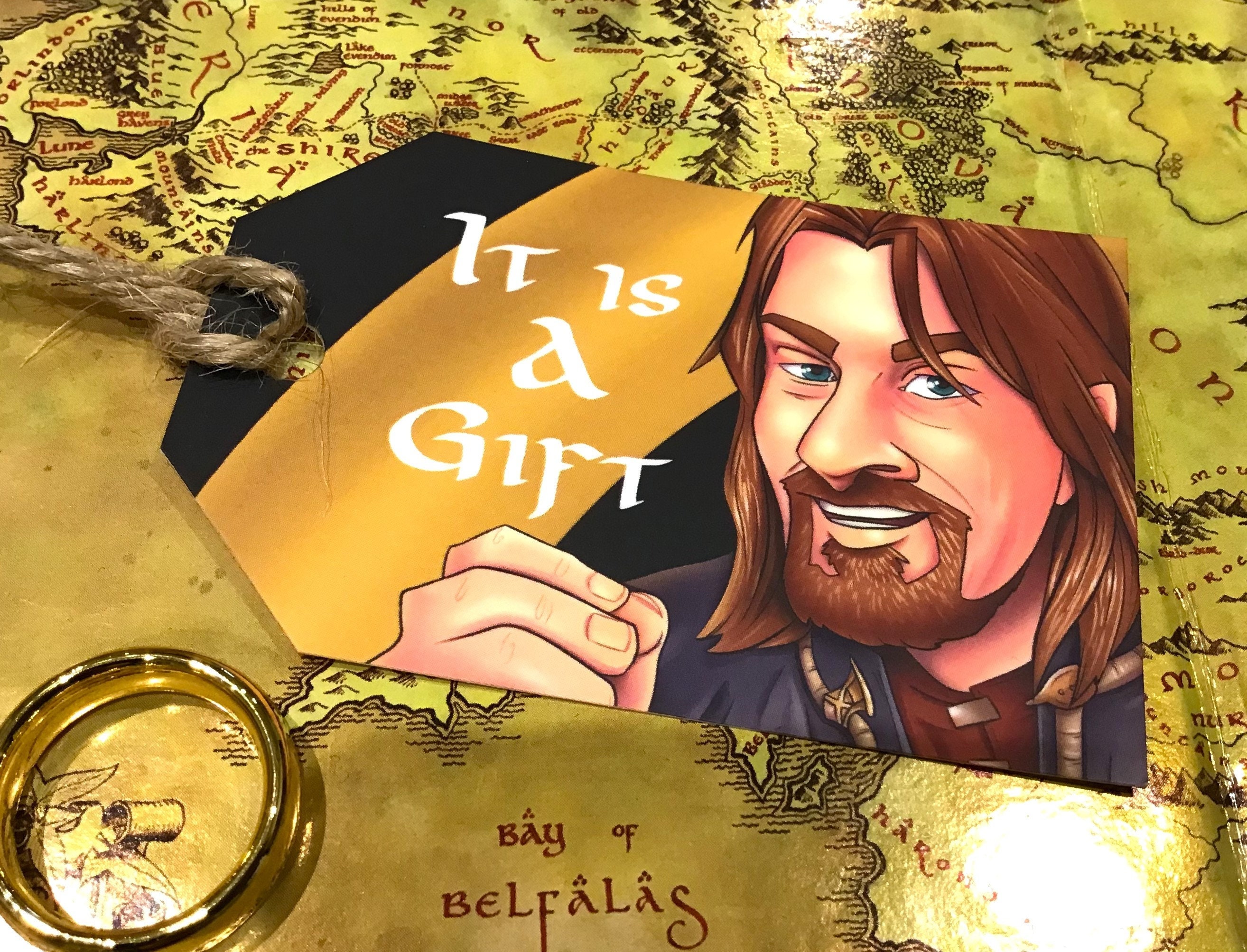 Lord of the Rings Boromir it is a Gift Gift Tag PACK OF 5 Fellowship of ...