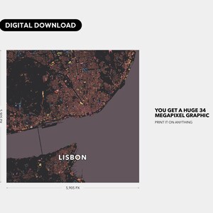 Lisbon city. An unusual, colourful and creative map print by Globe Plotters. image 7