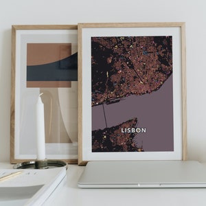 Lisbon city. An unusual, colourful and creative map print by Globe Plotters. image 6