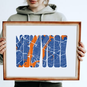 NEW YORK en type. Affiche de carte typographique. image 1