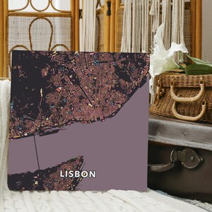 Lisbon city. An unusual, colourful and creative map print by Globe Plotters. image 5