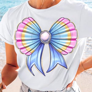 Coquette Seashell PNG, Beach Png, Coastal Png, Summer Vibes Png, Summer Coquette Png, Vintage Summer Png, Girls Trip Png, Retro Summer Png