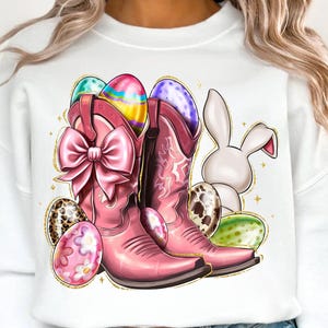 Howdy Easter Png, Cowboy Boots Easter Coquette png, Western Easter Bunny PNG, Happy Easter Png, Funny Easter Png, Retro Easter Shirt png