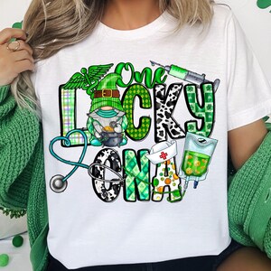St. Patrick&#39;s Day One Lucky Cna Png Design, Saint Patricks Png, Lucky Png, St. Patricks Day, Cna Png, Sublimation Design, Instant Download