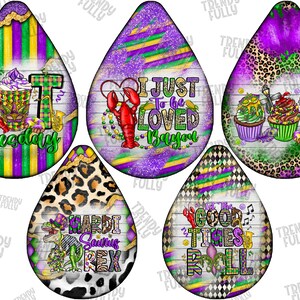 Mardi Gras teardrop earrings bundle png sublimation design download, Mardi Gras png,western teardrop earrings png,sublimate designs download