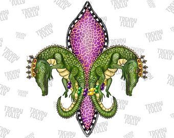 Mardi Gras png sublimation design download, Happy Mardi Gras, Mardi Gras carnival png, crocodile, Mardi Gras Logo,sublimate designs download