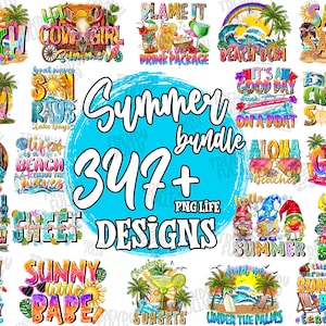 Summer Bundle Png, Hello Summer, Summer Life Png, Beach Life Bundle, Bundle Design Png, Salty Beach, Sublimation Designs, Digital Download