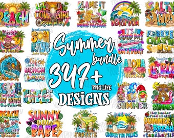 Summer Bundle Png, Hello Summer, Summer Life Png, Beach Life Bundle, Bundle Design Png, Salty Beach, Sublimation Designs, Digital Download