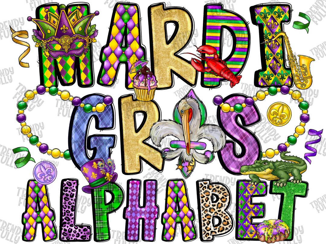 mardi gras letter font