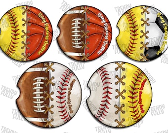 Sports Ball Car Coaster PNG, Busy Raising Ballers (Digital Download)