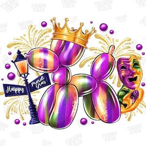 Dog Mardi Gras PNG, Happy Mardi Gras Png, Glitter Mardi Gras Shirt Design, Retro Mardi Gras Png, Fleur De Lis Png, Louisiana Png,Brushstroke
