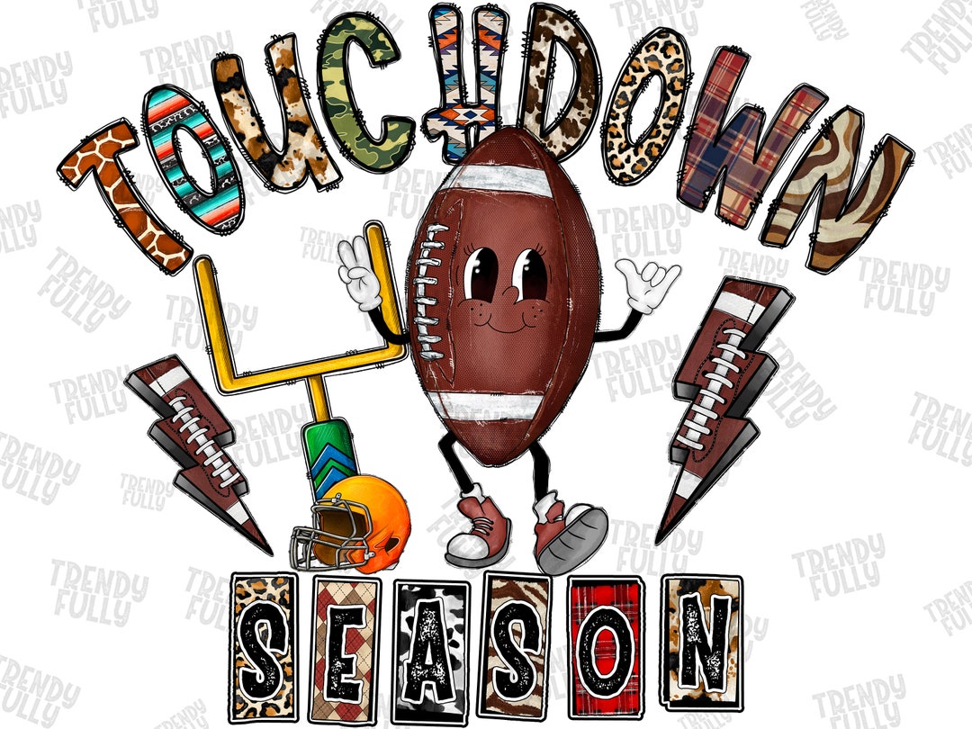 Touchdown Png, Touchdown Season Png, Distressed Football Png, Design ...