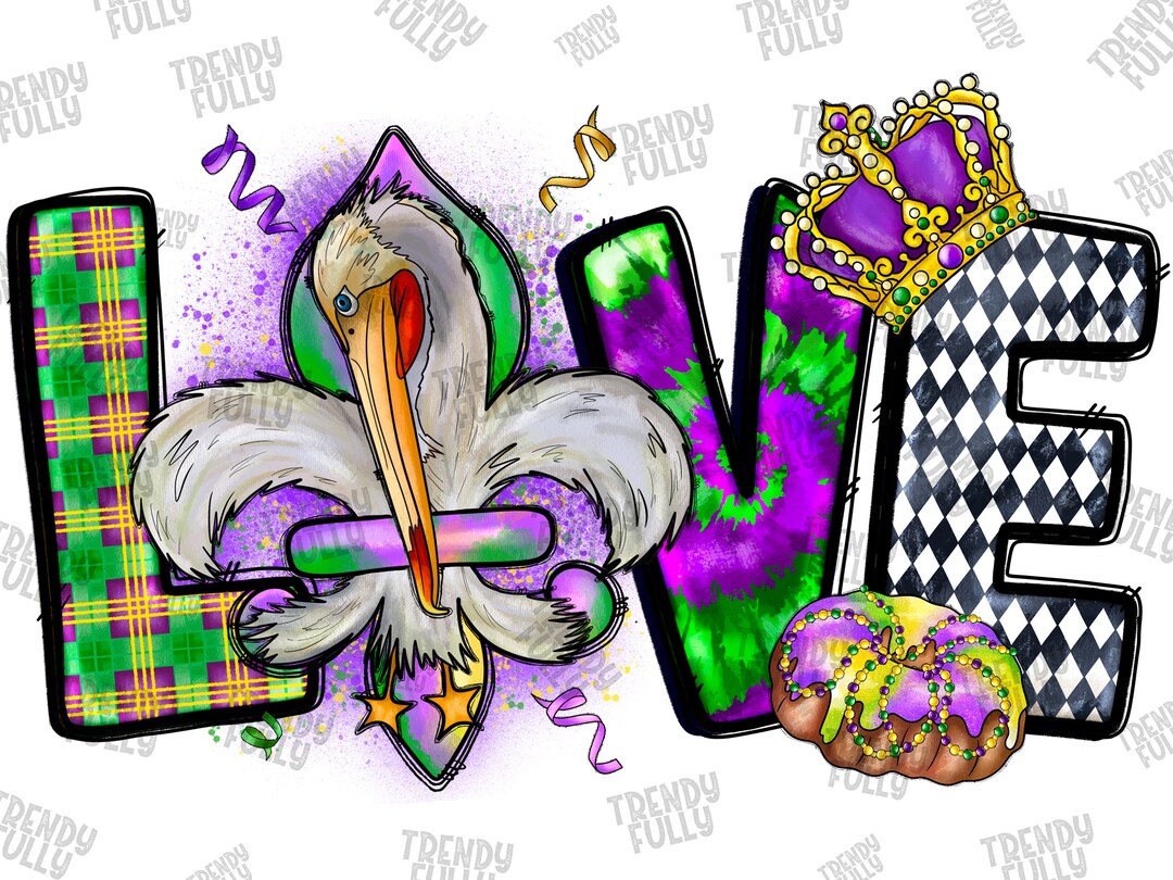 mardi gras pelican painting