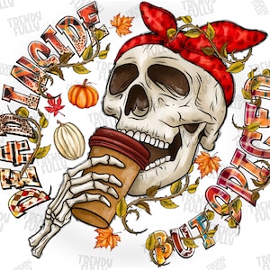 Dead Inside But Spiced png, Halloween png, skeleton, Halloween Design, Instant Digital Download, Skeleton Coffee png, Sublimation Design png