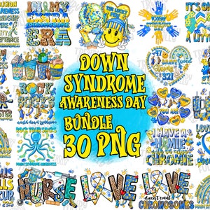 Down Syndrome Png Bundle, Down Syndrome Awareness Day png,Bundle Png,Sublimation design, Love Down Syndrome,Digital download,Down Syndrome image 1