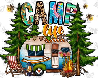 Camp Life PNG File, Camp PNG, Camping Design PNG, Leopard, Camp Life Png, Camping Png, Sublimation Designs Downloads,Digital Download